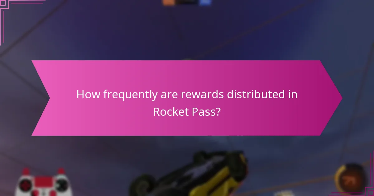 How frequently are rewards distributed in Rocket Pass?